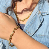 ست دستبند و گردنبند تیفانی طلایی زنانه