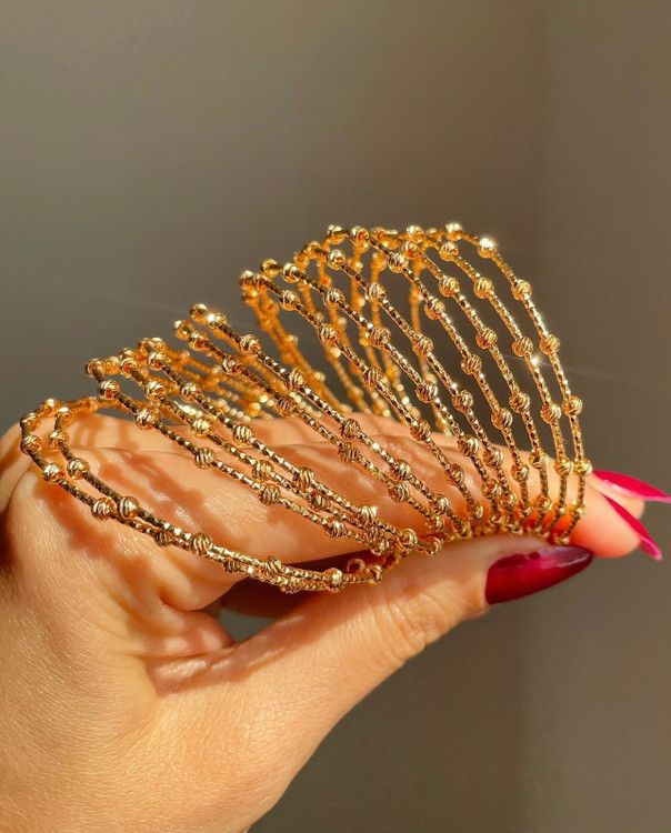 النگو زنانه طلایی البرنادو لوکس و نما دار