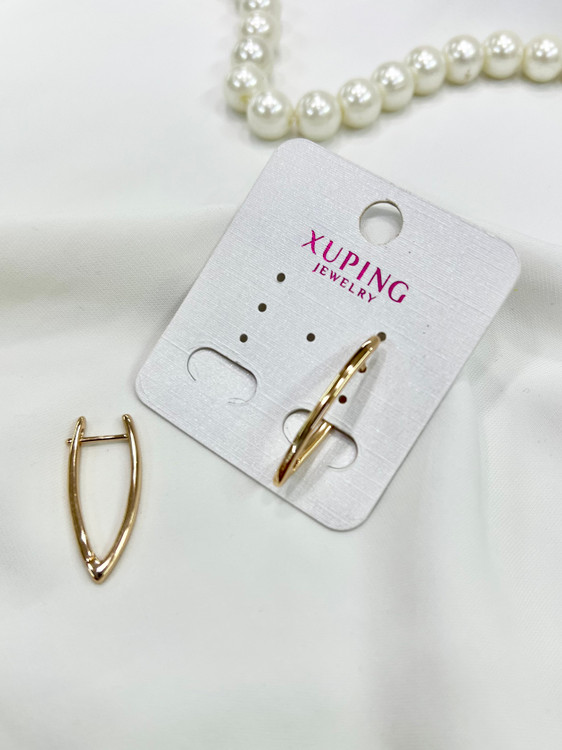گوشواره طلایی ژوپینگ زنانه مدل مینیمال برند Xuping